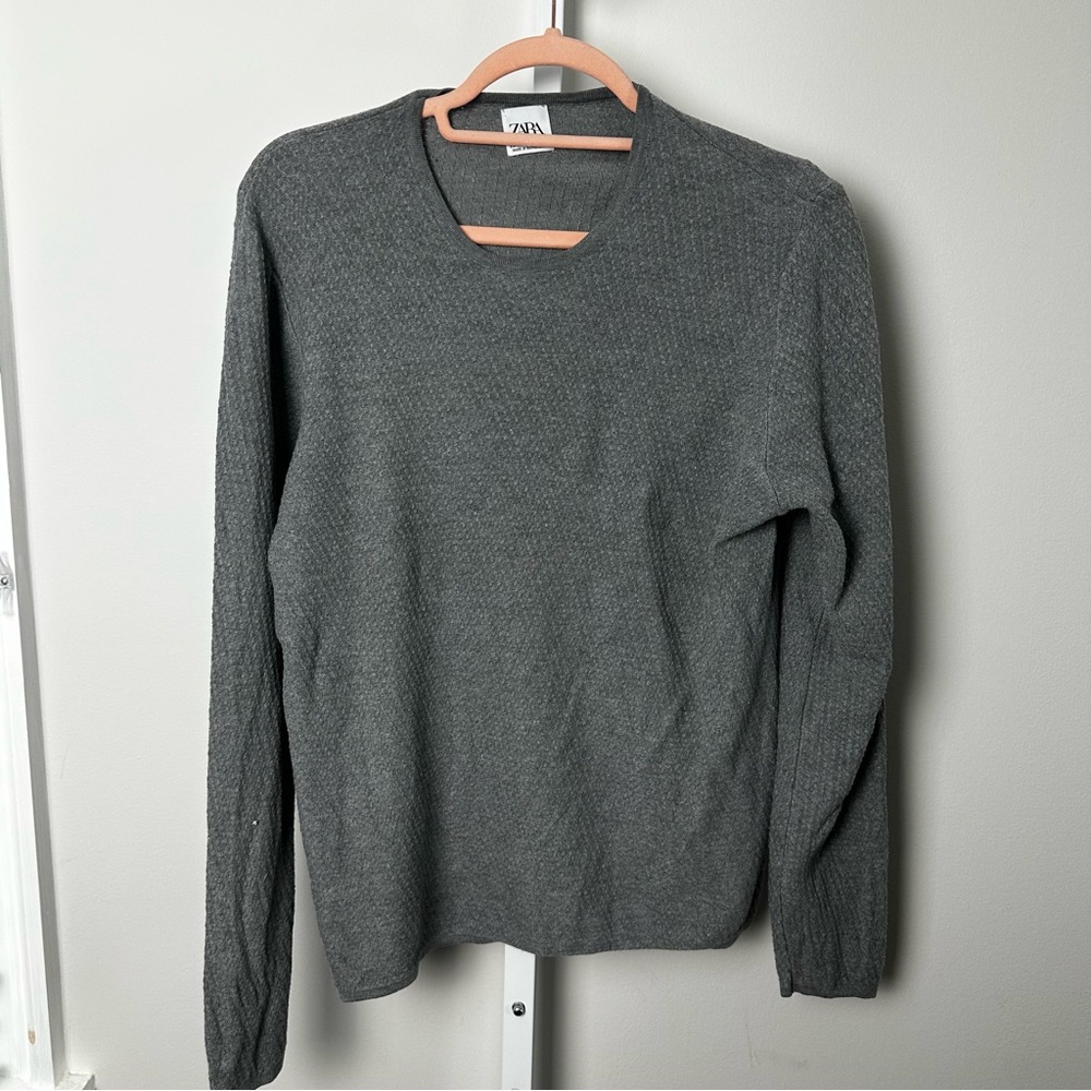 Zara Men's grey Crewneck Sweater size XL